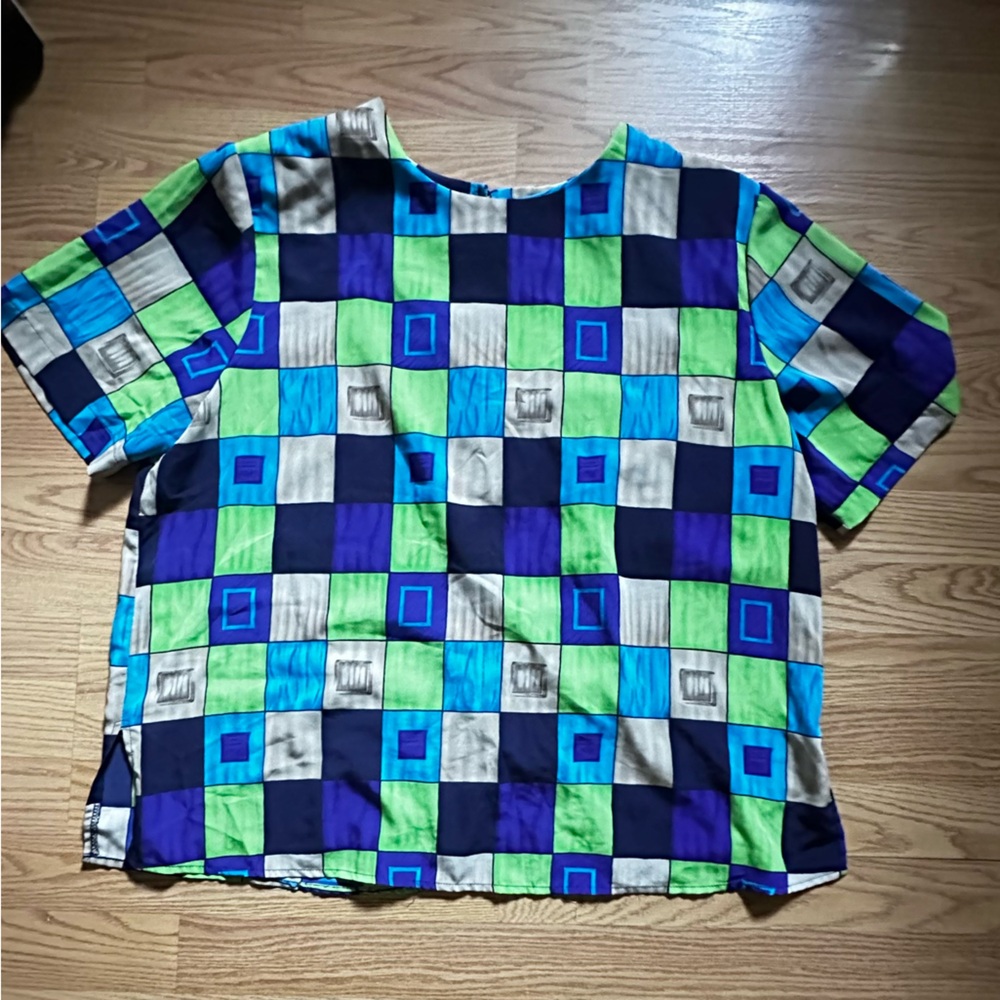 Notations Multicolor Geometric Blouse - image 1